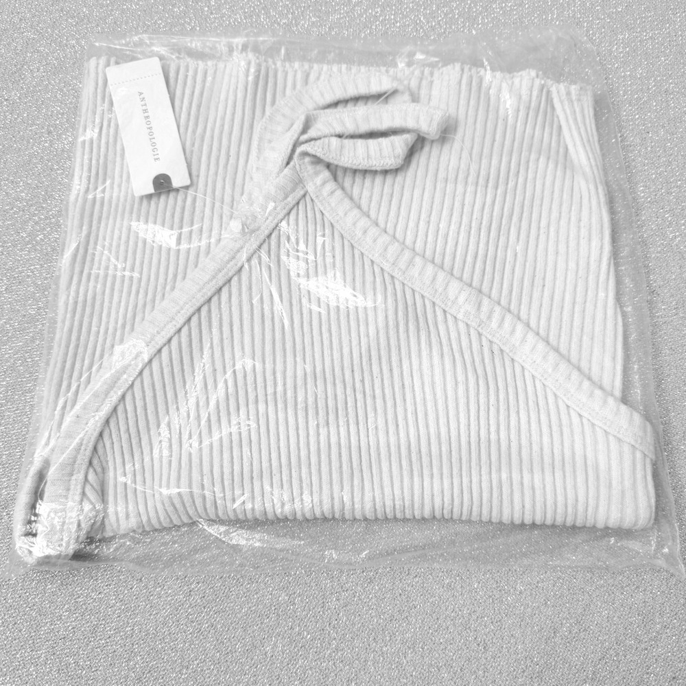 NWT Anthropologie T.LA Sz S Ribbed Halter Tank in Ivory $48